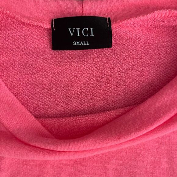 Womens oversized tank top. Neon pink. Vici size small. Pocket tank. - Picture 4 of 4